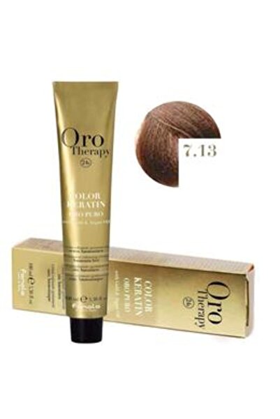 Fanola Vopsea Demi-permanenta Oro Therapy Color Keratin 7.13 Blond Bej, 100ml