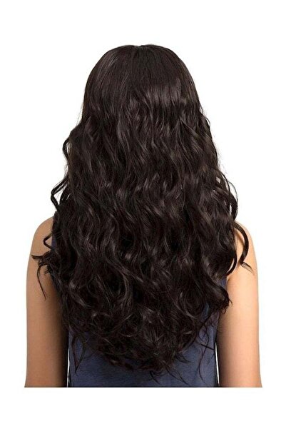 Generic Long Black Wavy Wigs for Women Middle Part Black Wavy Lace Front Wig ...