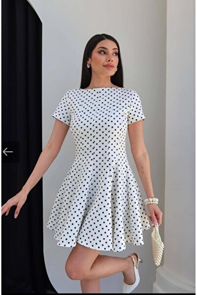 VESS MODA Rochie mini cu mâneci scurte model Pauntiyeli ZR