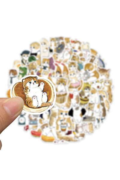 Choice 64Pcs 64Pcs Mofusand Stickers Cartoon Cute Yellow Cat Stickers Luggage...