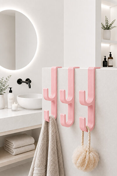 Arvella Studio 3’lü Kapı Arkası Askılık Seti – Modern Tasarım Çok Amaçlı Havl...