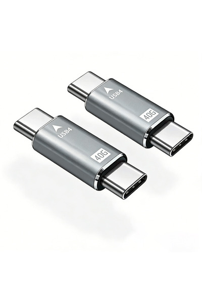 choice2 قطعتان من محول NNBILI USB4.0 فضي اللون بسرعة 40 جيجابت في الثانية، مح...