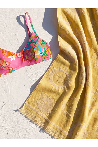 LC Waikiki I Embroidered Women's Beach Towel 70X150 cm from Freezen Store