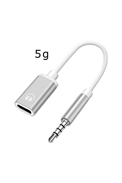 choice2 كابل صوت AUX فضي 3.5 ملم ذكر إلى أنثى Type-C، محول سماعات الرأس ذات ا...