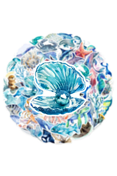 Choice 50pcs 50pcs/pack New Hand Drawn Ocean Series Graffiti Stickers For Lug...