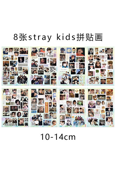 Choice VH-8pcs 8 قطع ملصقات فيلمية إبداعية Kpop Stray Kids SKZOO Bang Chan Fe...