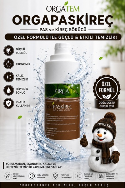 ORGATEM Sıvı Pas ve Kireç Sökücü | Güçlü Kireç Çözücü, Pas Çözücü, Musluk ve ...