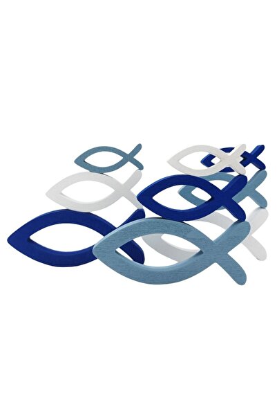 Choice 9 قطع ديكور حائط على شكل أسماك بحرية مصنوعة يدويًا، فن جداري خشبي على ...