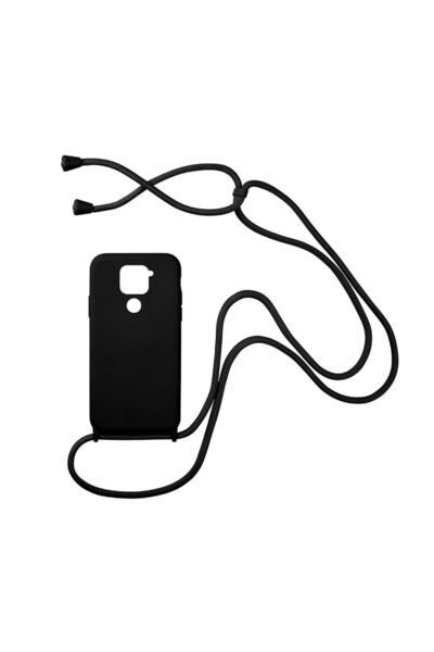 Sonique Θήκη Σιλικόνης με Κορδόνι CarryHang Xiaomi Redmi Note 9 Μαύρο