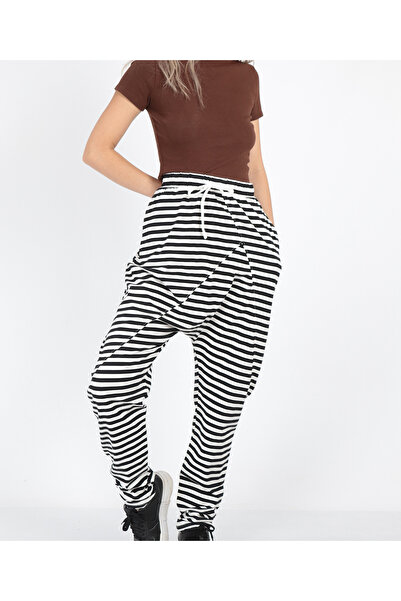Evendi Pantaloni, Alb/Negru