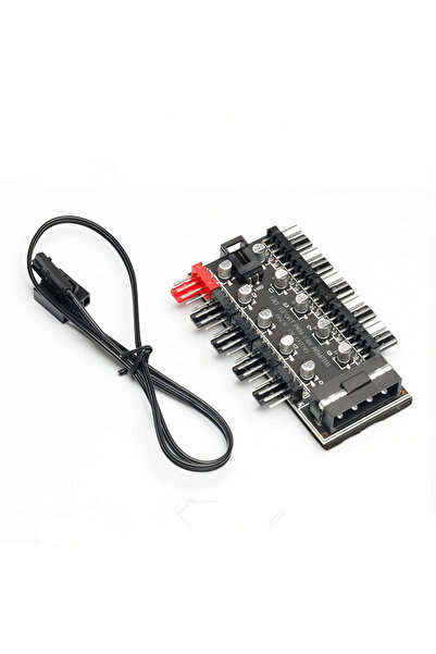 Choice1 موزع مراوح PWM بـ 4 منافذ (1 إلى 10) مع طاقة SATA، موزع مراوح للكمبيو...