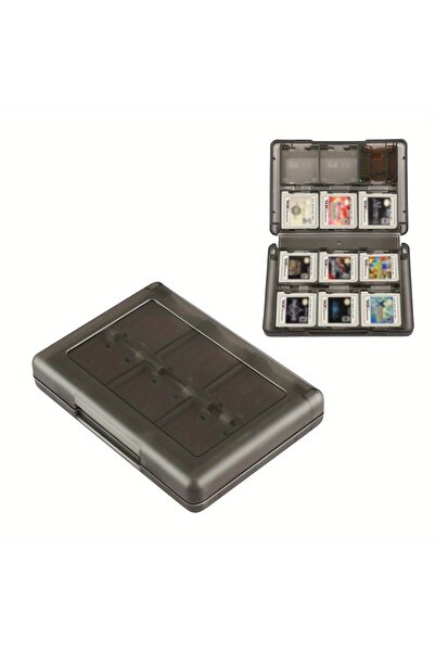 Choice3 حافظة بطاقات ألعاب سوداء 28 في 1 من البلاستيك المقوى لأجهزة New 3DS/X...