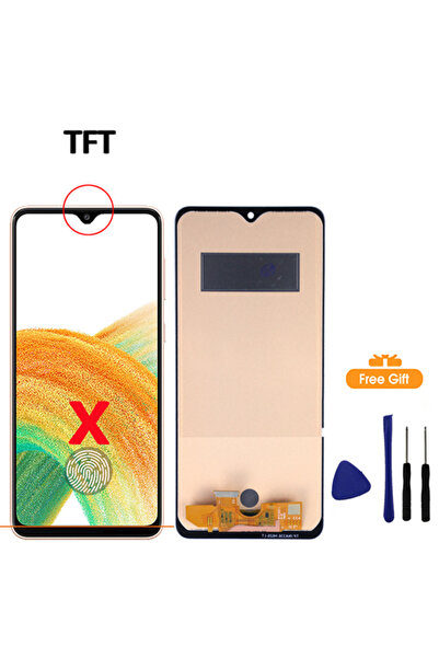 choice2 شاشة AMOLED بدون إطار من نوع TFT لـ A33 5G، شاشة LCD مع لوحة لمس رقمية