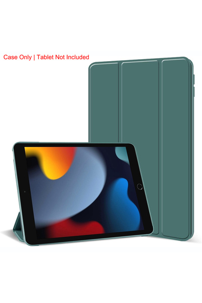 Choice20 حافظة قابلة للطي ثلاثية الطيات باللون الأخضر الداكن لجهاز iPad 9th (...