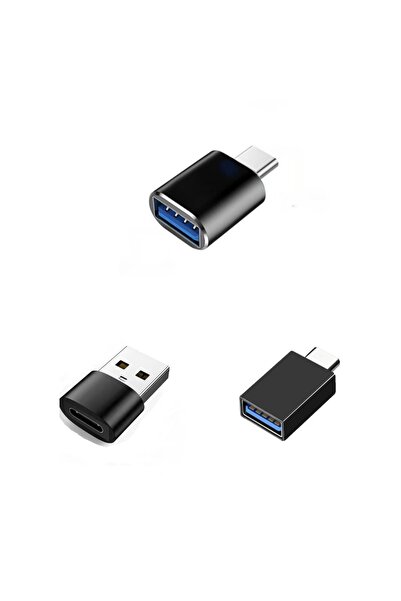 Choice محول USB 3.0 إلى Type C ذكر، 3 قطع، أسود، محول OTG من USB A إلى USBC، ...