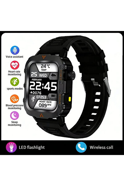 Choice1 Q11-أسود LAXASFIT 2026 ساعة ذكية جديدة للرجال بتقنية LED مع تحكم صوتي...