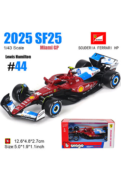 Choice1 سيارة فيراري SF25 لسباق ميامي 2025 من بوراجو بمقياس 1:43 طراز SF25-44...