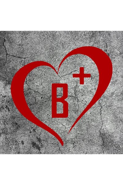 Choice6 10x9.85cm SXXC3 1pc Heart Blood Type Motorcycle Sticker Vinyl Decal f...
