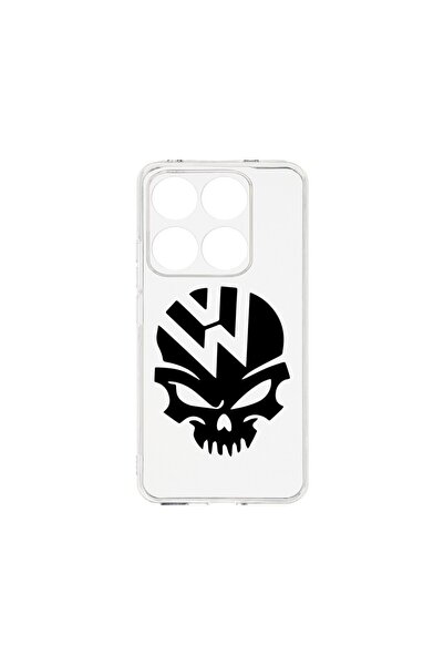bestcase Husa pentru Xiaomi 14T, BestCase¬Æ Clear Silicon 2MM, VW Skull, Anti...