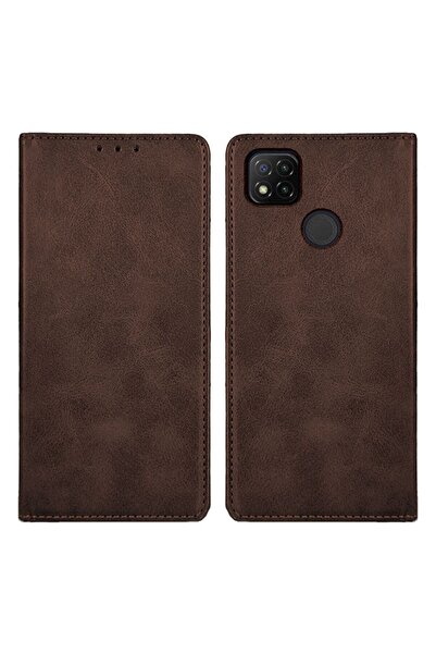 Sonique Θήκη Πορτοφόλι Vintage Magnet Wallet Xiaomi Redmi 9C Καφέ