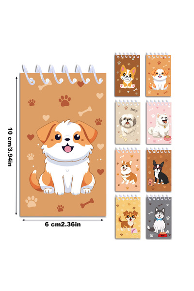 Choice 8pcs-XQ046 128 pages Cartoon Cute Pet Dog Mini Spiral Pocket Notebooks...