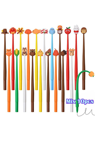 Choice1 مجموعة متنوعة من 10 قطع (5/10/20 قطعة) أقلام جل كرتونية بتصميم عيد ال...