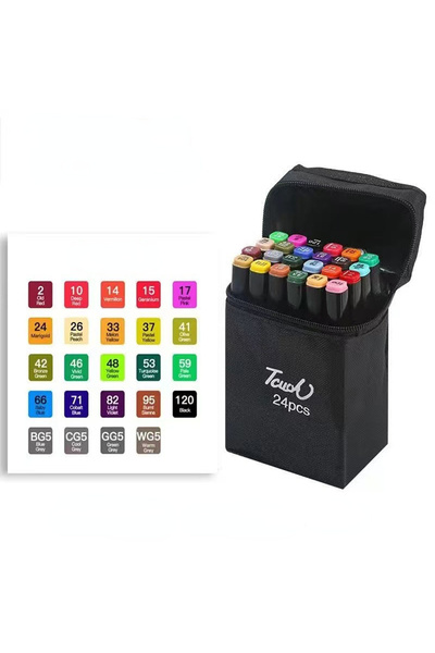 Choice4 24 colors 24/36/48/60/80/120 Colors Double Tip Permanent Art Marker p...