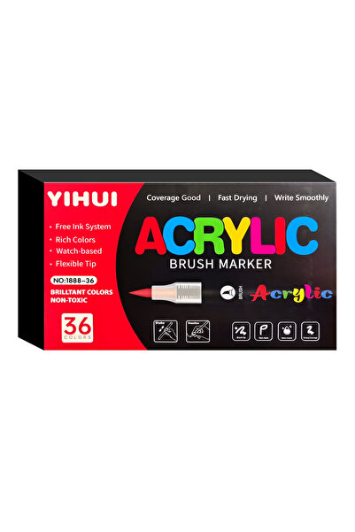 Choice3 36 12/24/36/48/60 Colors Acrylic Brush Markers Felts Brush Tip Acryli...