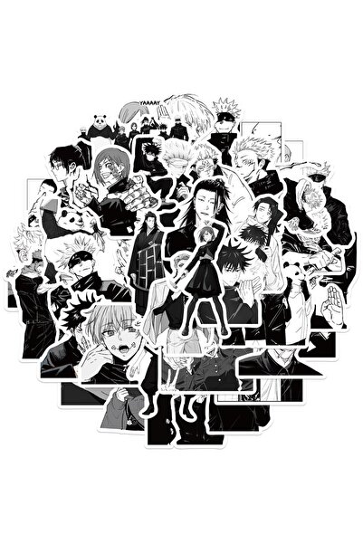 Choice 50PCS Black and White Anime Jujutsu Kaisen Season 2 Waterproof Graffit...