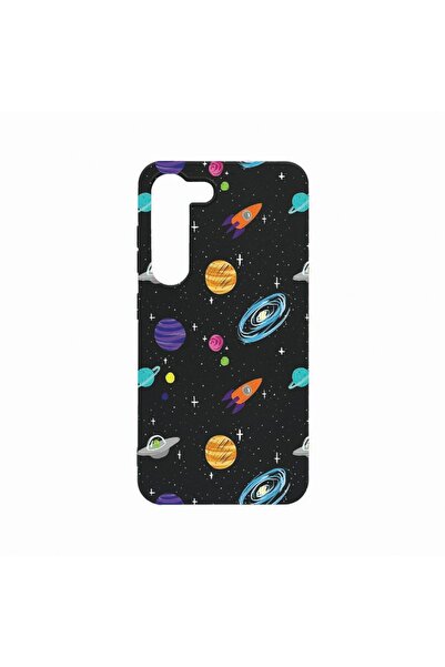 bestcase Калъф, съвместим със Samsung Galaxy S23 Plus, Вселена, Планети, Усто...