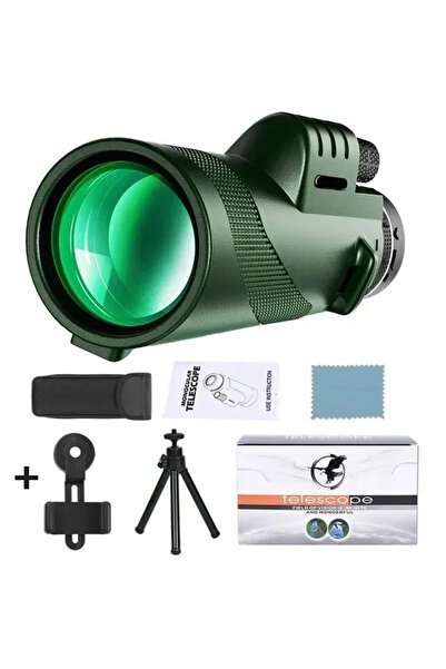 Choice Green-80x100-Set Portable Zoom HD 5000M Telescope Folding Long Distanc...