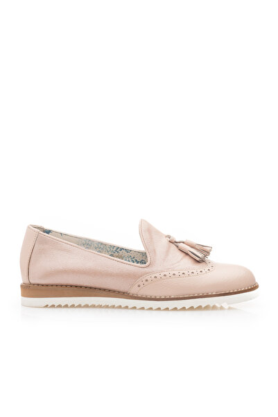 UrbanShoes Mocasini casual damă din piele naturală, Leofex - 203 Nude Box Sid...