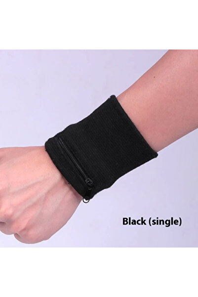 Choice1 black Authentic Basketball Running Sports Wipe Polyester Cotton Zippe...