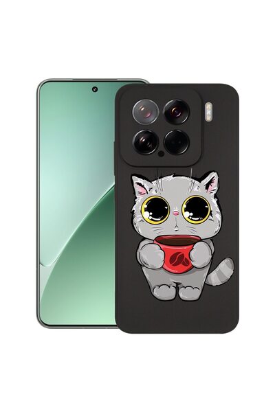 bestcase ¬Æ Husa pentru Xiaomi 15, Sweet Cat, Slim Silicon 0.8MM, Antisoc, Pr...