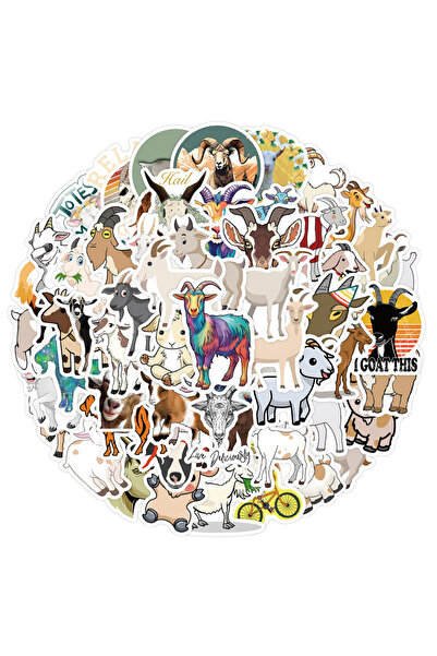 Choice 60pcs 60PCS Cute Goat Animal Graffiti Stickers Waterproof Decals for F...