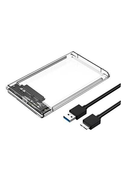 Choice1 B Transparent 2.5" SATA III External Hard Drive Enclosure USB 3.0 Hig...