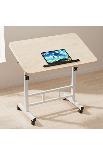 Sinyin Foldable Desk with Wheels,Lifting Bedside Desk,Portable Small Computer...