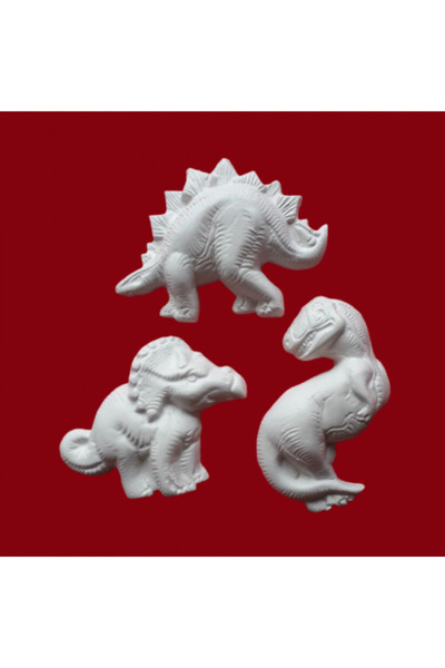CREATIVITATEPLUS Set 3 figurine din ipsos Dinozauri, 11x6cm
