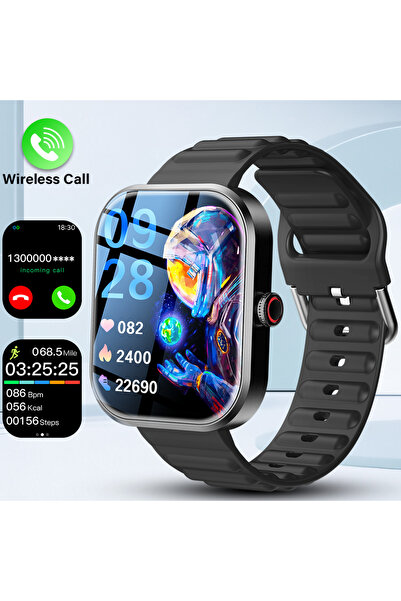 Choice Black LAXASFIT 2026 Smart Watch Men's Full Touchscreen Bluetooth Call ...