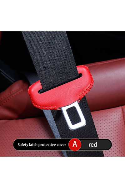 choice2 Red Car safety insert belt bayonet protective cover seat belt shoulde...