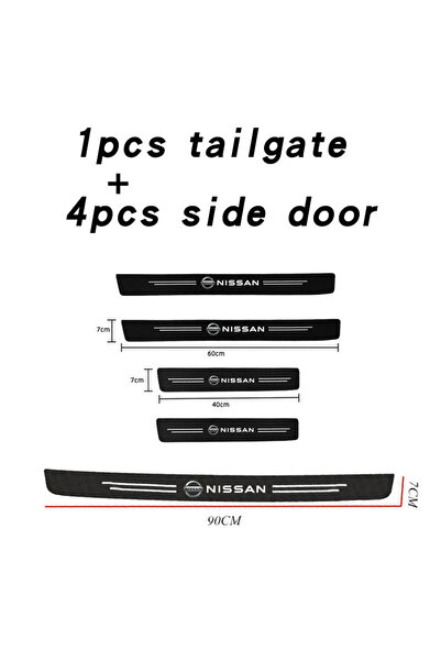 Choice 5pcs for Nissan Carbon Fiber Car Sticker Car Door Protective Strip For...