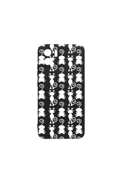 bestcase Тънък силиконов калъф 0.8ММ, съвместим с Xiaomi Redmi A2, Котки, Уст...