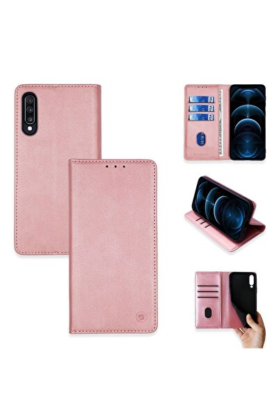 Sonique Θήκη Πορτοφόλι Vintage Magnet Wallet Samsung Galaxy A70/A70s Ροζ Χρυσό