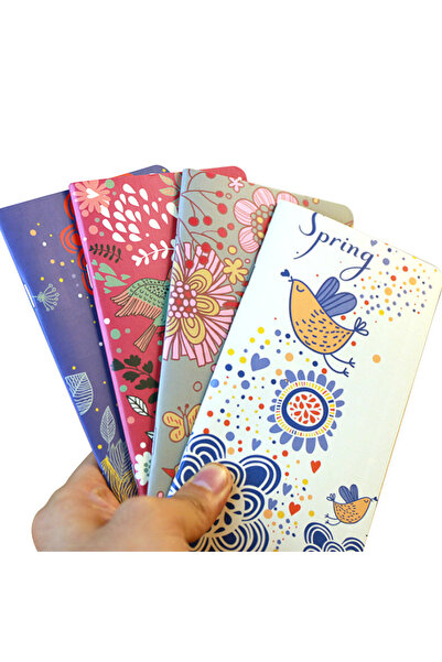 Choice Mixed Color 4 vintage kraft paper notebooks, portable, small diary, pl...