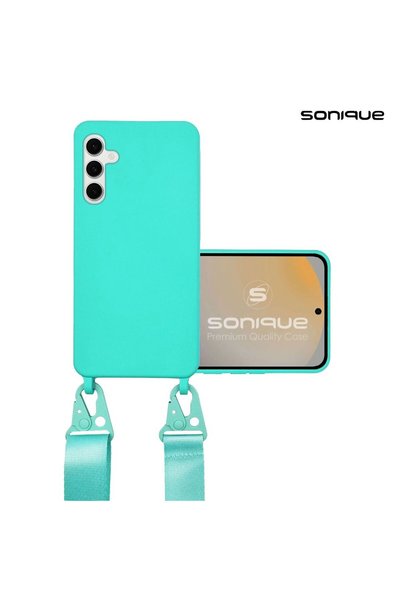 Sonique Θήκη Σιλικόνης με Strap CarryHang Samsung Galaxy S24 FE Γαλάζιο