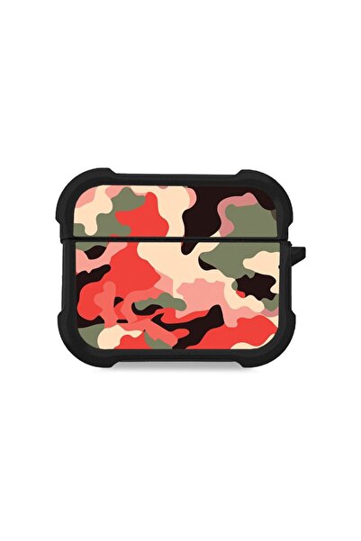 Sonique Θήκη Σιλικόνης Camouflage Army Series για AirPods Pro / Pro 2 Κόκκινο