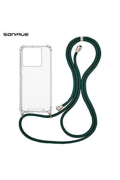 Sonique Θήκη Σιλικόνης με Κορδόνι Armor Clear Xiaomi Redmi Note 13 5G Πράσινο...