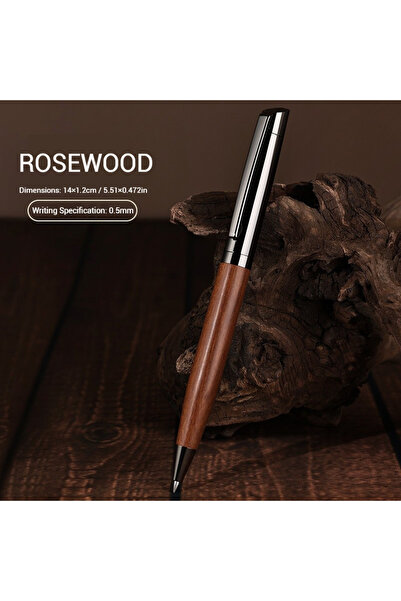 Choice Black Brown Artisan Wood and Metal Ballpoint Pen - Premium Writing Ins...