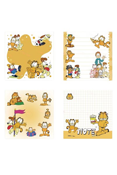 Choice 4pcs Garfield New Garfield Cute Daily Post it Sticker Creative Cartoon...