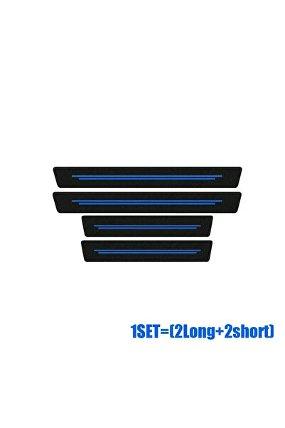 Choice Blue 4pcs Universal Car Door Anti Scratch Protector Sticker Carbon Fib...